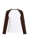 Brown Double Color Long Sleeve T-Shirt - 5209 - 2