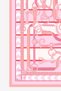 Viscose Silk Triangle Shoulder Shawl Chain Pattern - Pink - 4