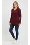 Women's Middle-Aged and Older Women's V-Neck Patterned Knitted Bluz - 4