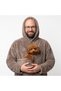 Plush Sweatshirt with Pet Pocket - Unisex Oversized Hoodie with Kangaroo Pocket for Cats and Dogs - 2