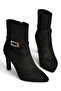 Z404721102 Black Suede Thin Heeled Women's Boots - 5
