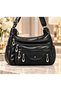 Women's 7-Section Multi-Pocket Luxury Shoulder Bag with Adjustable Strap, Zipper, Quality Faux Leather Daily Gift Bag