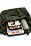 Canvas University and School Bag with Zipper, Thermos Compartment, Pen Holder, Large Size Shoulder Bag - 4