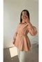 Heart Belted Pleated Tunic - Hpm - Milk Coffee - 2