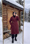 Women's Shawl Collar Belted Cashmere Coat – Long Length with Pockets, Comfortable Fit for Winter - 2