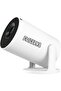 Smart Mini Projector with Android 14, Portable Projector with 4K Support, 180° Rotation, Wi-Fi 6 & BT 5.4, Auto Keystone, Screen Mirroring, Built-in Speaker|| White Color