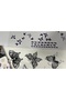 Purple Stars and Butterfly Removable Tattoo+ Self-Adhesive Three-Dimensional Gem Sticker Makeup, Nail, Hair, Phone Tablet Decoration Sticker - 7