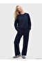Two Mt Shop Quality Xside Navy Blue Interlock Plain Standard & Regular Women's Sweatpants