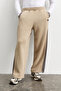 Holm men's side panel striped wide leg mink trousers - 2
