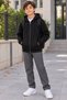 Children's Hooded Fleece Three-Thread School and Casual Cardigan - Sweatshirt Girls Boys School Jacket Full Fit - 2