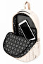 Set of 2 Luxury Crinkle Fabric High School and Middle School Backpack + Pencil Case, with Monkey Keychain Gift - 3
