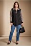 Leopard Patterned Zipper Collar Oversized Sweatshirt Black - 2