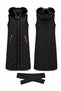 Detachable Hood and Fur Detail Inflatable Vest 710024 Black - 3