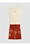 Alita City with a Difference, Lcw Dream Orange Printed Women's Pajama Set - 5