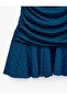 Slim Fit Sandy Fabric Sleeveless Boat Neck Draped Mini Rhinestone Dress - 4