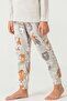 Girl's Soft Green Waiter Pajama Bottoms - 3