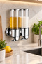 2-Piece Liquid Soap Dispenser 450 ml Pull-Out System Bathroom Kitchen Shampoo Shower Gel Set - 2