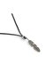 Men's Dark Brown Leather Cord Feather Pendant Necklace Vintage Detailed Feather Pendant - 2