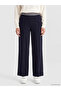 Two Mt Shop Quality Lcw Everyday Navy Blue Diving Fabric Plain Standard & Regular Women's Sweatpants - 2