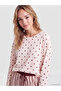 Alita City with a Difference, Lcw Dream Pink Combed Cotton Patterned Long Sleeve Women's Pajama Set
