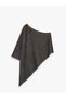 Asymmetrical Shimmering Boat Neck Bat Sleeve One Shoulder Knitwear Poncho Sweater