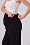 Maternity Adjustable Waist High Waist Barrel Sweatpants Black - 6