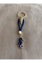 Evil Eye Beaded and Golden Yellow Detailed Bag Accessory, Luck Charm Bag Ornament and Keychain (1 Piece Is Sent) - 4