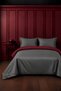100% Cotton Satin Double-Sided Gray Claret Red Double Duvet Cover Set (83 Thread-125 Gsm) - 2