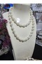 Cream-Colored İnci Long Necklace