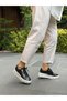 Black Crocodile Lace-Up Women's Casual Sports Shoes - 3