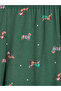Alita City with a Difference of Lcw Dream Green Combed Cotton Patterned Long Sleeve Women's Pajama Set - 6