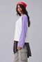 Women's Oversize Contrast Sleeve Raglan Crew Neck Drop Shoulder T-Shirt - 2