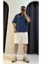 Chest and Back Embroidery Detailed Short-Sleeved Shirt - 3
