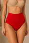 Night Red Women's Gathering High-Waisted Stretchy Panties - 6
