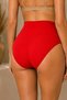Night White-Red Women's Gathering High-Waisted Flexible 2-Piece Panties - 5