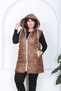 Women's Quilted Hooded Plus Size Vest
