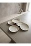 Thick Porcelain 6 Piece 21 cm Flat Cream Deep Dinner Plate - 3