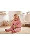 Baby Cosmonaut Zippered Hat and Coat - Astronaut Jumpsuit with Salmon Baby Rabbit Pattern
