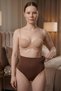 Night Brown Women's Casual Stretchy Gathering Panties - 3