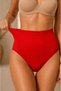 Night Red Women's Gathering High-Waisted Stretchy Panties - 3