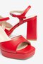Women's Red Platform Heeled Shoes - 6