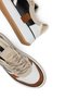 Women's Multi-Colored Thick Sole Lace-Up Suede Decorated Sneaker Sports Shoes - 6