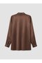 Ozmarka New Season Brown Plus Size Women's Shirt - 5