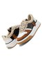 Women's Multi-Colored Thick Sole Lace-Up Suede Decorated Sneaker Sports Shoes - 4