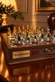 Premium Handmade Chess Set, Black and White, Gold - Silver Metal Pieces, Wooden Chess, Gift, Chess Set 33 × 33 × 7 cm - 3