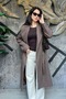 Women's Lined-Belted Slit Detailed Regular Fit Wool Cashmere Coat Sun169 - 2