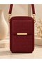 Black Embossed Patterned Crossbody Bag with Phone Compartment - 2