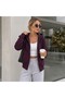 Bysen Bordo Vento Sweatshirt with Hood and Pockets, Soft Thick Texture, Cotton Inside