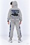 Boy's Front and Back Printed Hooded Winter Tracksuit Set - 4