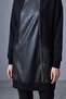 Women's Leather Detailed Stone Decorated Tunic 10809Tun - 2